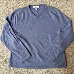 Croft & Barrow Women’s 100% Cashmere Sweater V-neck Dark Gray M